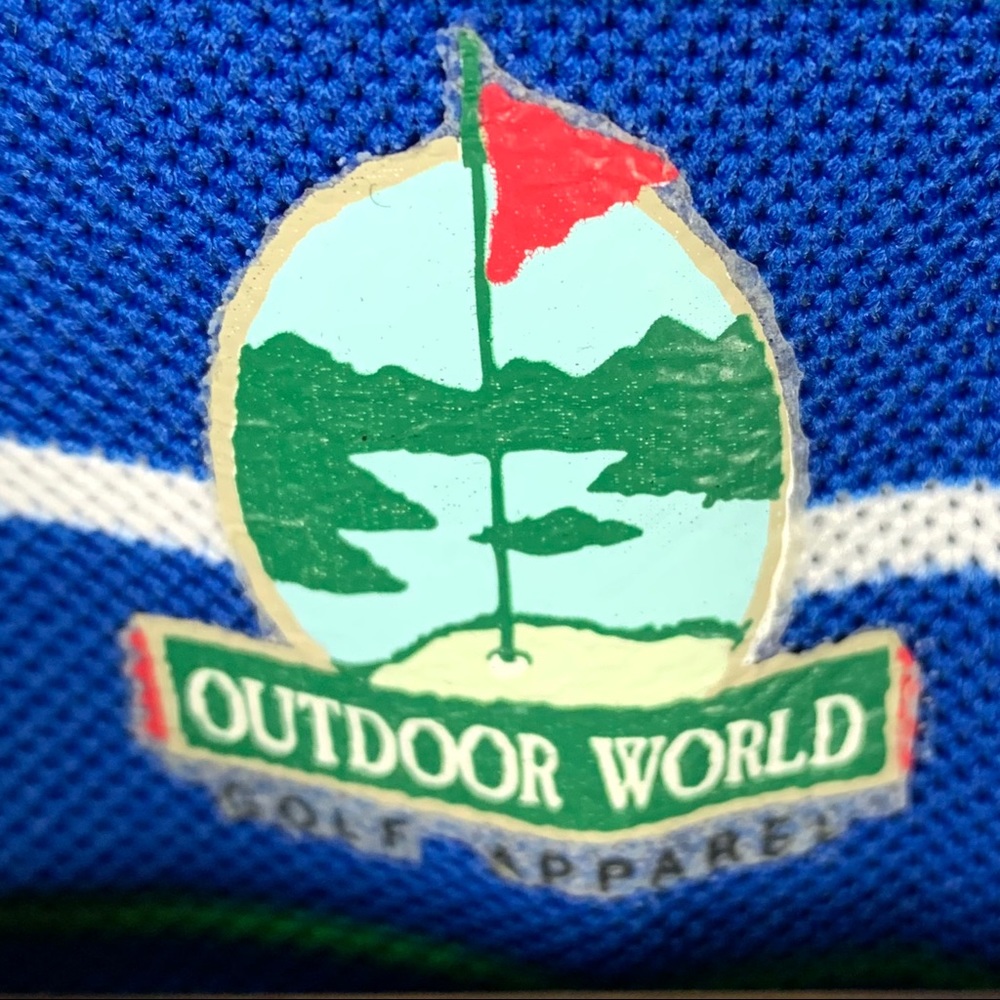 🌸Outdoor World Golf Apparel Striped Polo 1292 - Picture 3 of 5